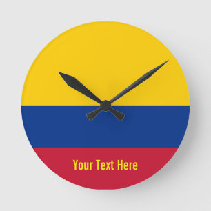 National flag of Colombia Round Clock