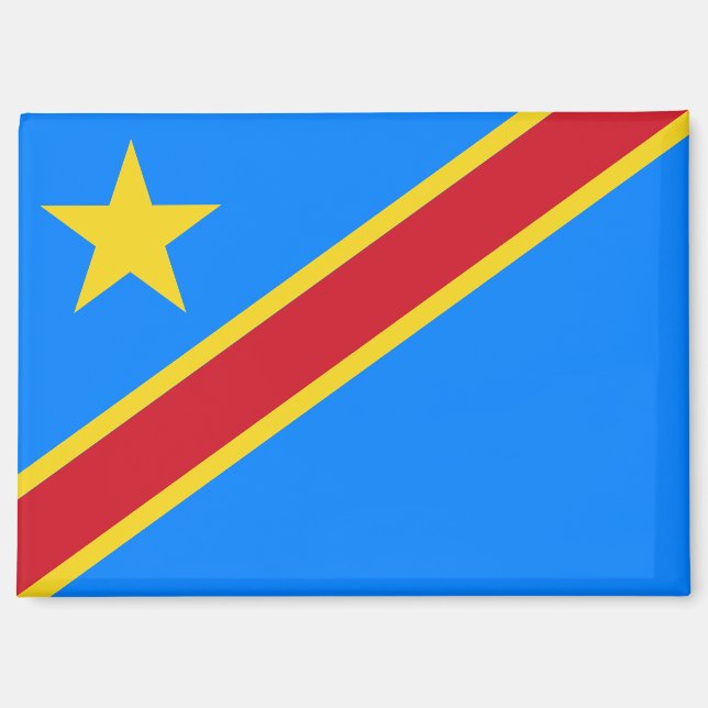 National Flag of DRC Rectangle magnet  (Front)
