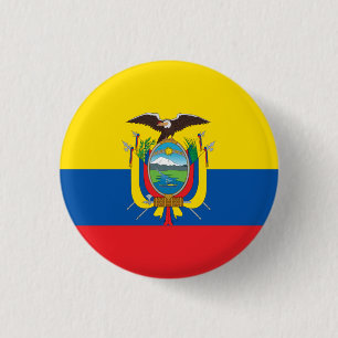 National flag of Ecuador 3 Cm Round Badge