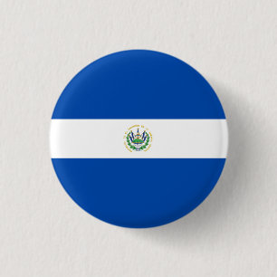 National Flag of El Salvador 3 Cm Round Badge