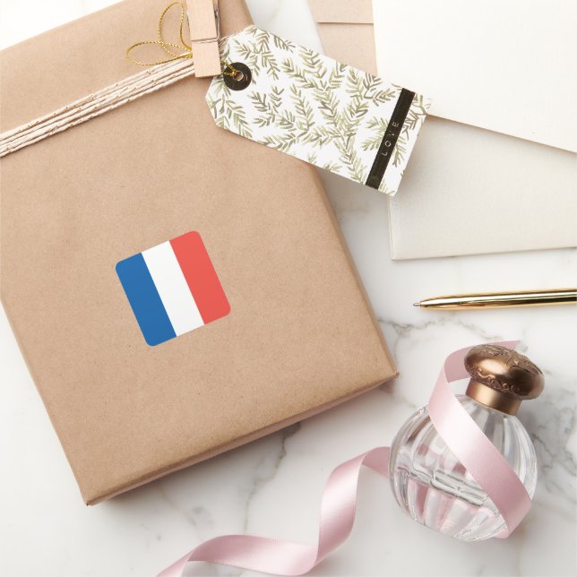 National Flag of France Square Sticker (Gifting)