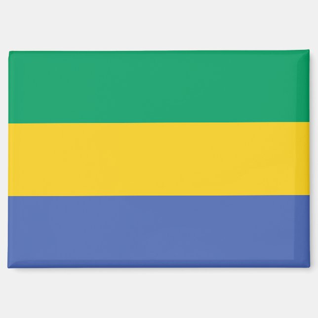 National Flag of Gabon Rectangle magnet  (Front)
