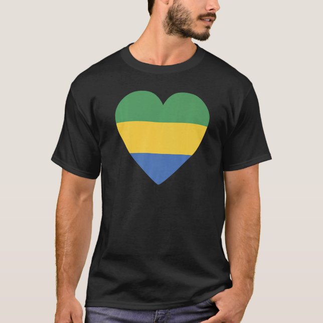 National Flag of Gabon souvenir  for men women  2 T-Shirt (Front)