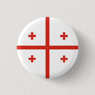 National Flag of Georgia 3 Cm Round Badge