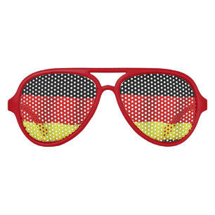 National Flag of Germany for Patriots Aviator Sunglasses