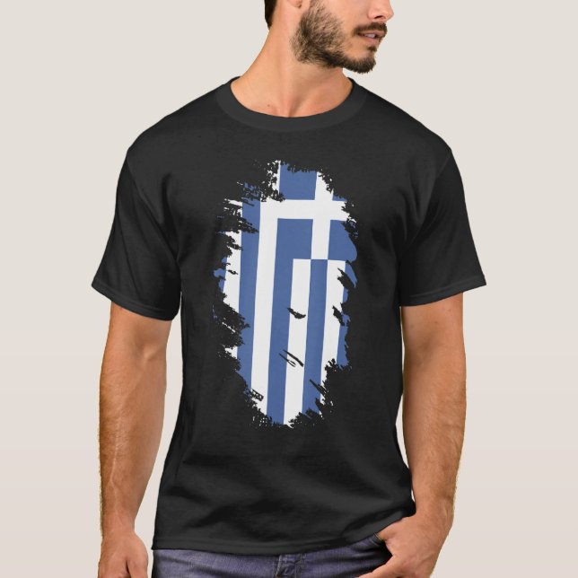 National Flag of Greece souvenir  for men women 5 T-Shirt (Front)