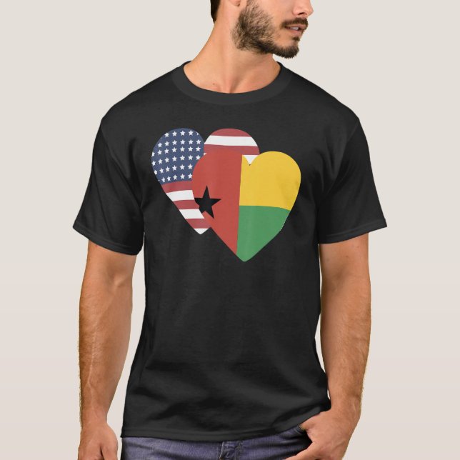 National Flag of Guinea Bissau souvenir  for men w T-Shirt (Front)