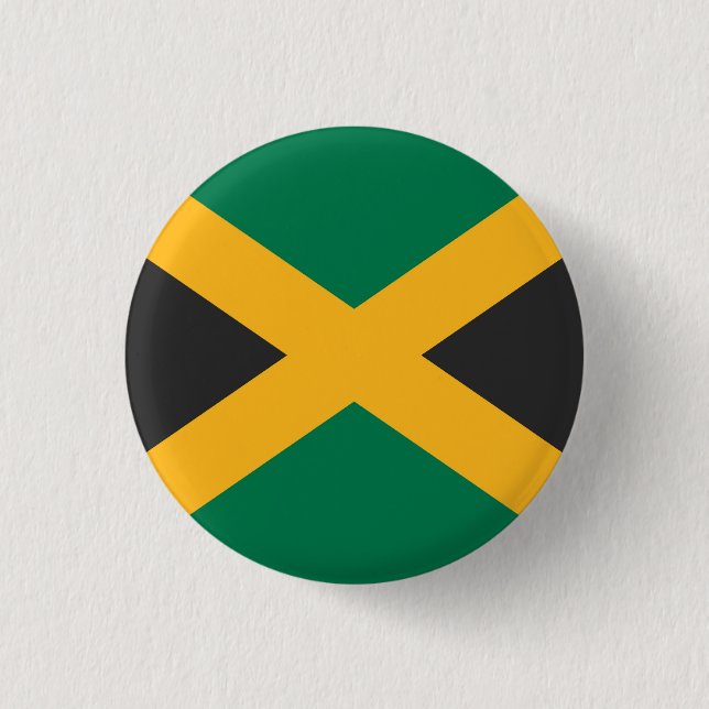 National flag of Jamaica 3 Cm Round Badge (Front)