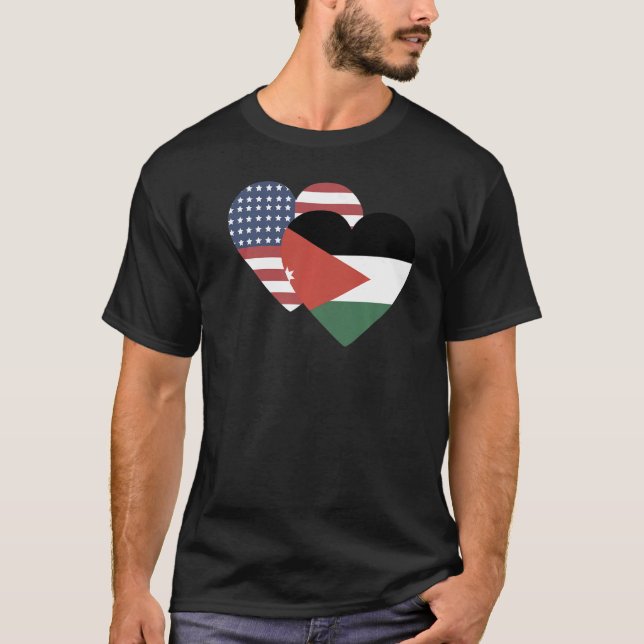 National Flag of Jordan souvenir  for men women  2 T-Shirt (Front)