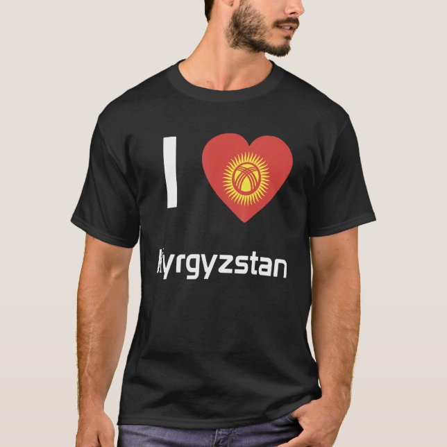 National Flag of Kyrgyzstan souvenir  for men wome T-Shirt (Front)