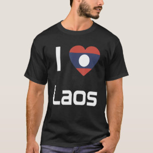 National Flag of Laos souvenir  for men women 2 T-Shirt