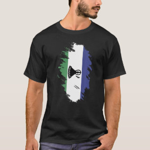 National Flag of Lesotho souvenir for men women 2 T-Shirt