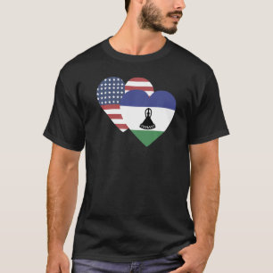 National Flag of Lesotho souvenir  for men women   T-Shirt