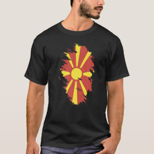 National Flag of Macedonia souvenir for men women T-Shirt