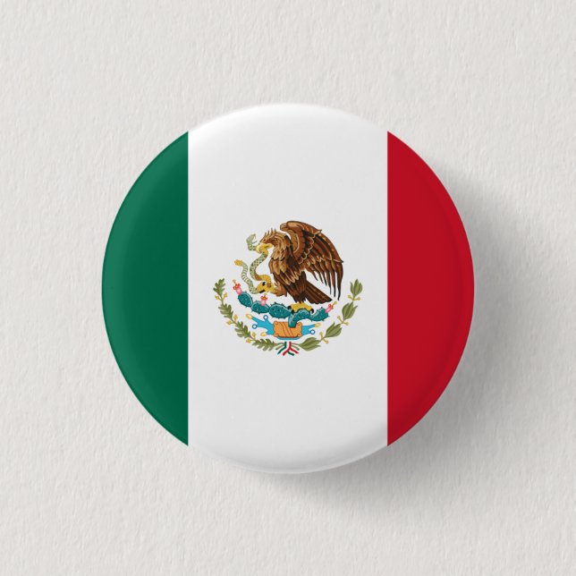 National flag of Mexico 3 Cm Round Badge (Front)