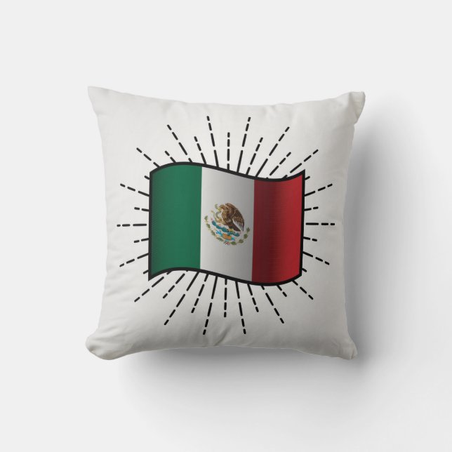National Flag of Mexico Illustration Cushion (Front)