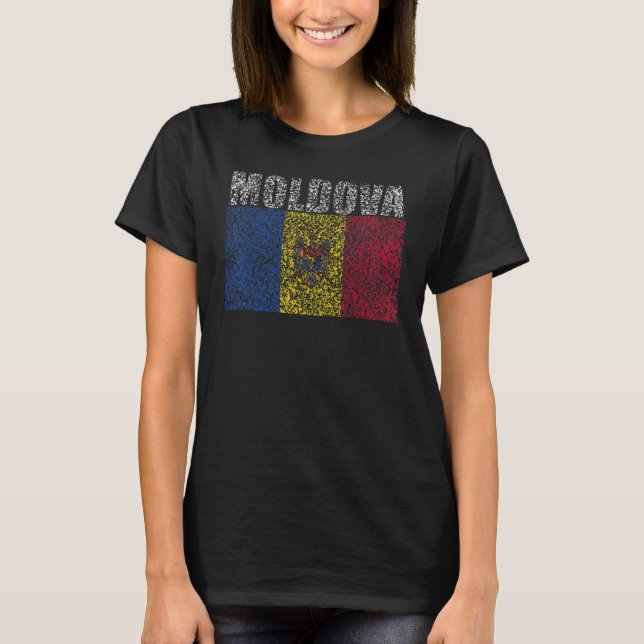 National Flag of Moldova souvenir  for men women 3 T-Shirt (Front)