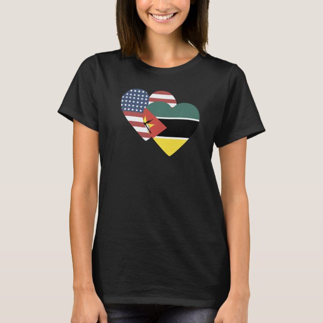National Flag of Mozambique souvenir  for men wome T-Shirt (Front)