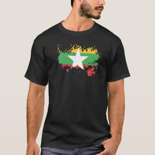 National Flag of Myanmar souvenir  for men women   T-Shirt