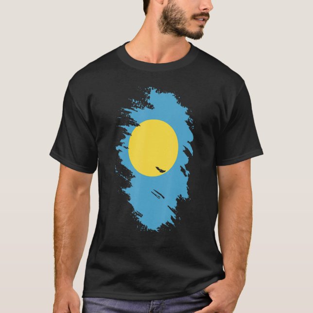 National Flag of Palau souvenir  for men women 3 T-Shirt (Front)