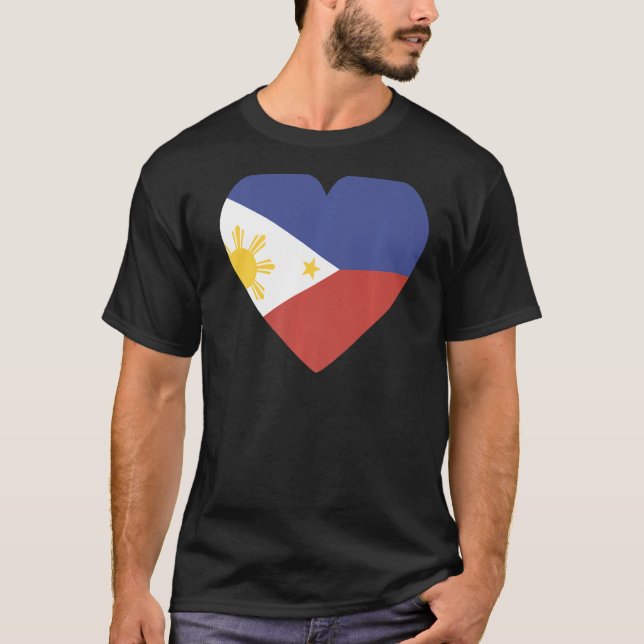 National Flag of Philippines souvenir  for men wom T-Shirt (Front)