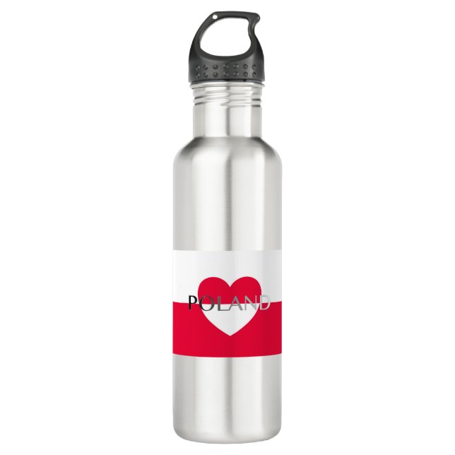 National Flag of Poland - Polska - Rzeczpospolita 710 Ml Water Bottle (Front)