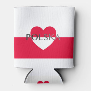 National Flag of Poland - Rzeczpospolita Polska Can Cooler