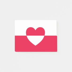 National Flag of Poland - Rzeczpospolita Polska Post-it Notes