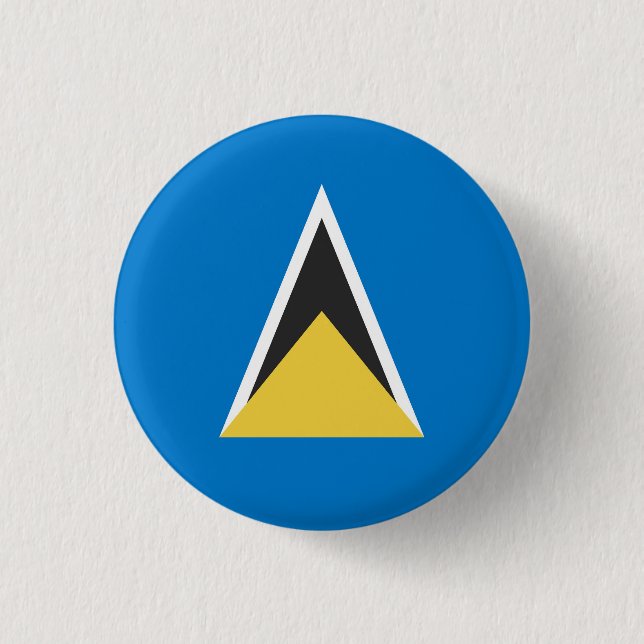 National flag of Saint Lucia 3 Cm Round Badge (Front)