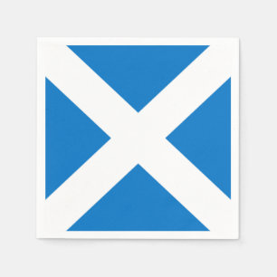 National Flag of Scotland Saint Andrew's Cross Napkin