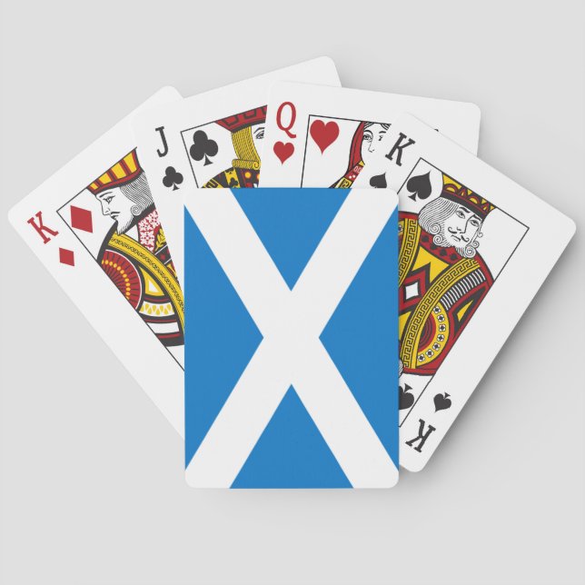 National Flag of Scotland Saint Andrew's Cross  Playing Cards (Back)