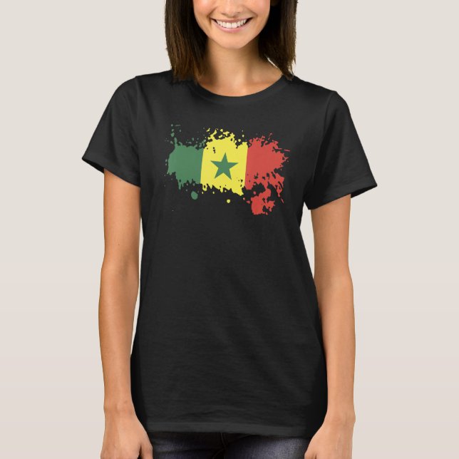 National Flag of Senegal souvenir   for men women T-Shirt (Front)