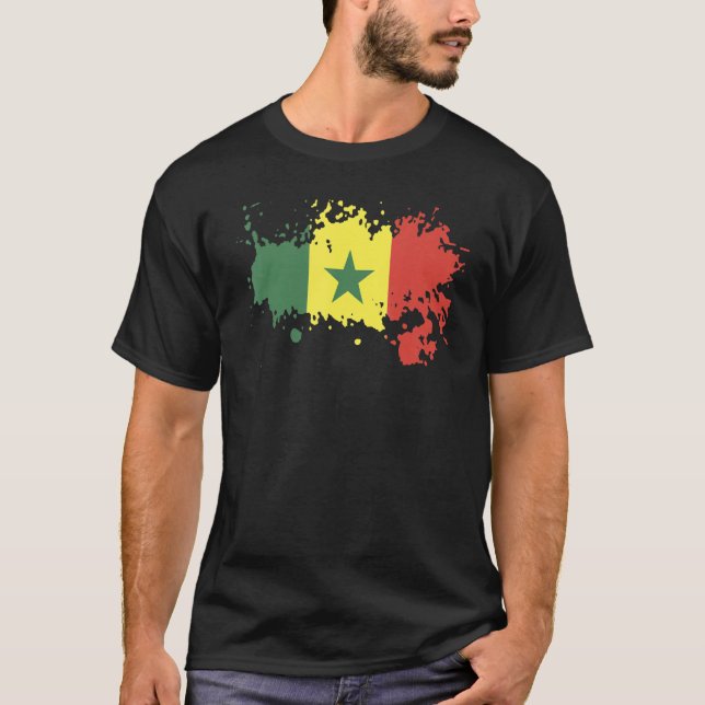 National Flag of Senegal souvenir   for men women T-Shirt (Front)