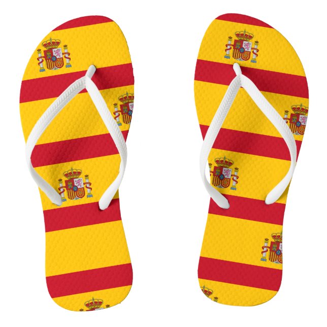 National Flag of Spain Jandals (Footbed)
