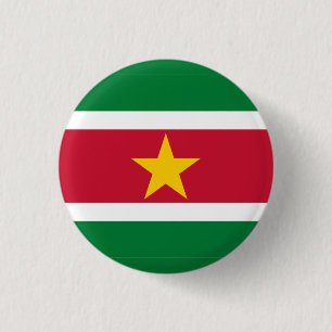 National flag of Suriname 3 Cm Round Badge