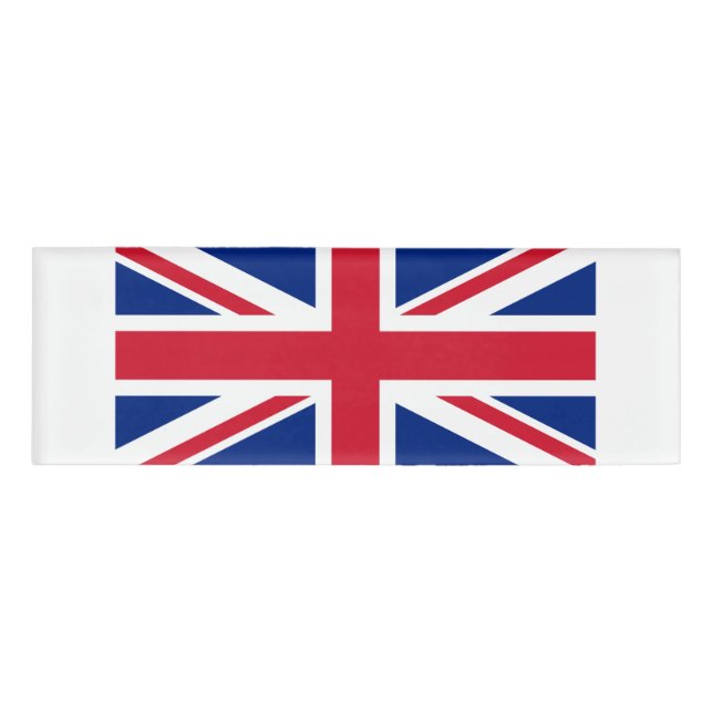 National Flag of the United Kingdom UK, Union Jack Name Tag (Front)