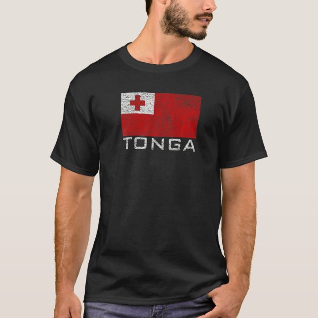 National Flag Of Tonga T-Shirt (Front)