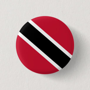 National flag of Trinidad and Tobago 3 Cm Round Badge