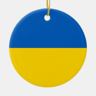 National Flag of Ukraine Ceramic Tree Decoration