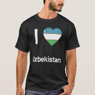 National Flag of Uzbekistan souvenir for men wom T-Shirt