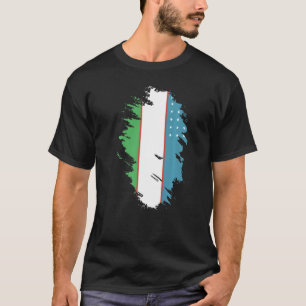 National Flag of Uzbekistan souvenir for men wome T-Shirt