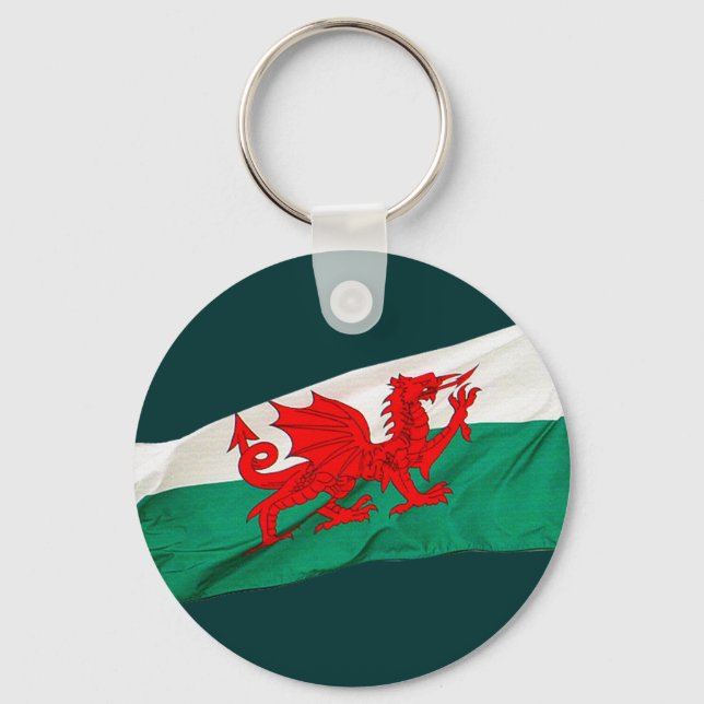 National Flag of Wales, The Red Dragon Patriotic Key Ring (Front)