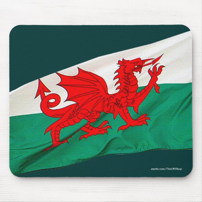 National Flag of Wales, The Red Dragon Patriotic Mouse Pad (Front)