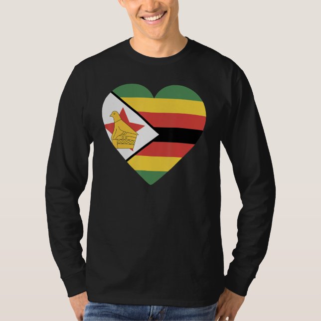 National Flag of Zimbabwe souvenir  for men women  T-Shirt (Front)