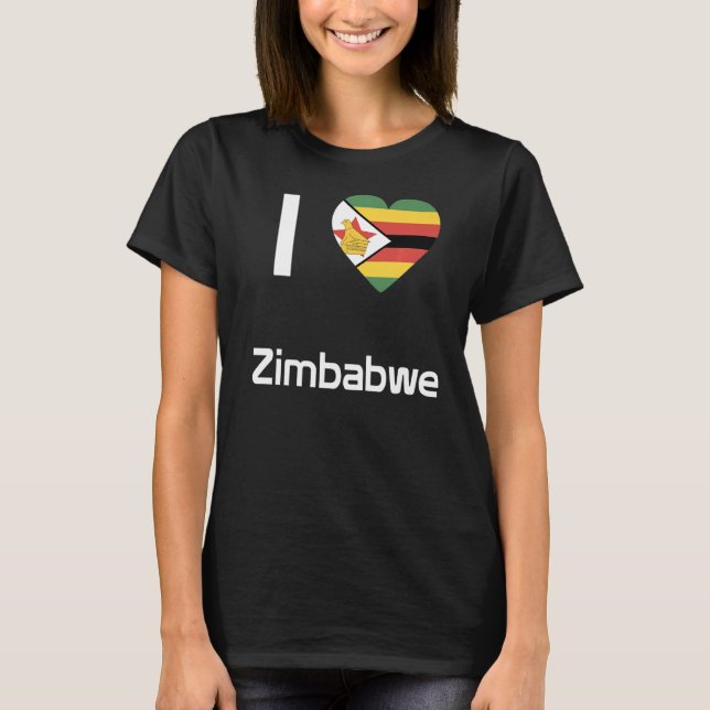 National Flag of Zimbabwe souvenir  for men women T-Shirt (Front)
