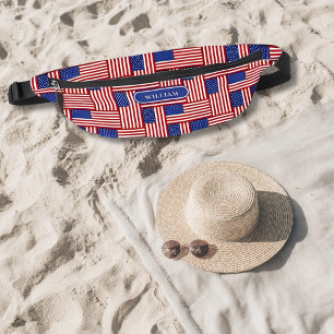 National Flag United States of America Custom Men Bum Bags