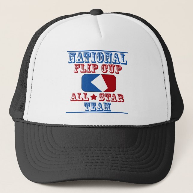 national flip cup champion trucker hat (Front)