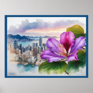 National Flower Bauhinia (Hong Kong) Poster