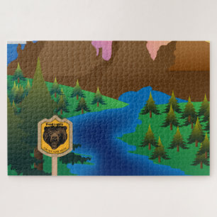 "National Forest" scene puzzle