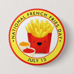National French Fries Day 7.5 Cm Round Badge